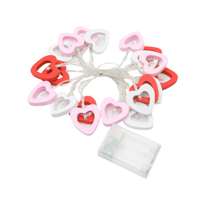 LED Wooden Heart Shaped String Lights Are Perfects For Valentines Day Decorations And Pendants