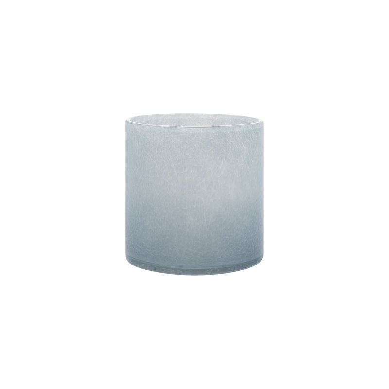 SAGA Glass Tabletop Hurricane, Tradewinds (Blue), 3.4" H x 3.3" W x 3.3" D