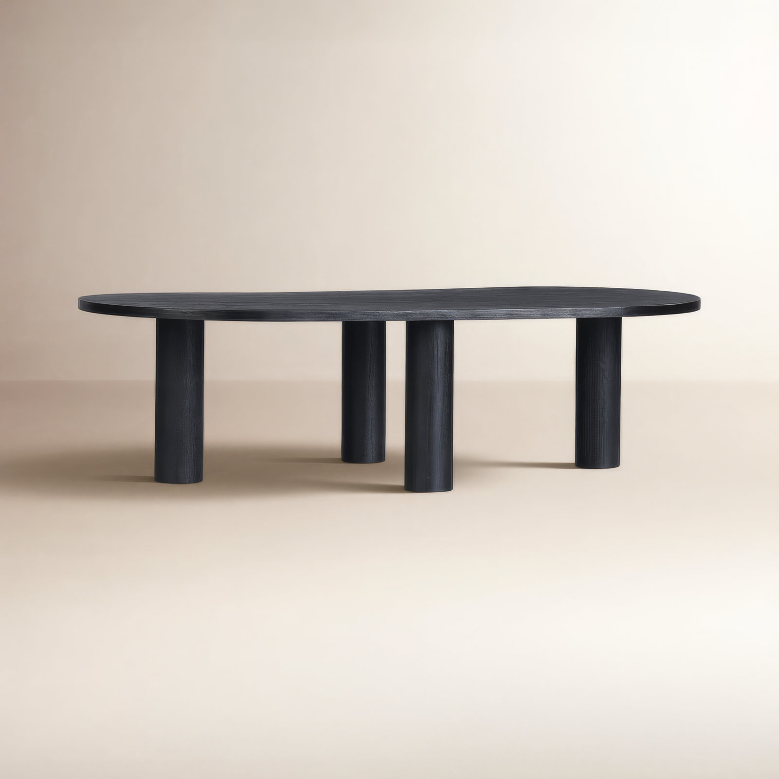 Toriano 52" Oval Mango Coffee Table, Black