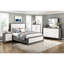 Lit plateforme grand avec rangement et rangement gris