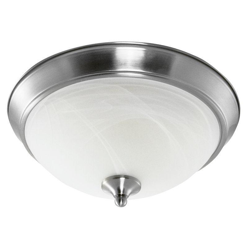 Glass Flush Mount, Brushed Nickel