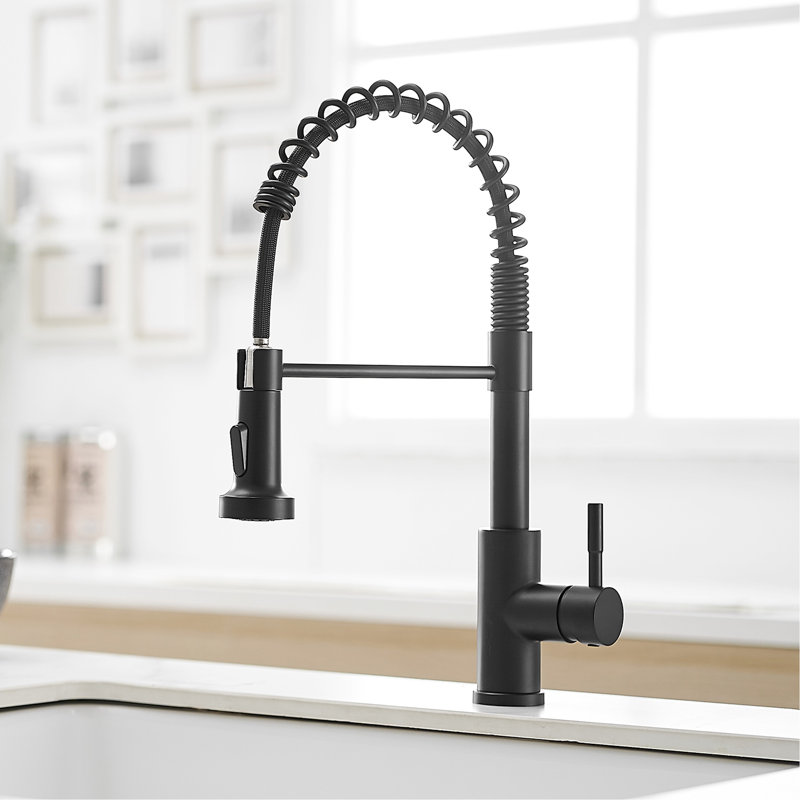 Robinet de cuisine Modern, Noir mat