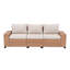 3-seat Outdoor Patio Sofa With Cushions