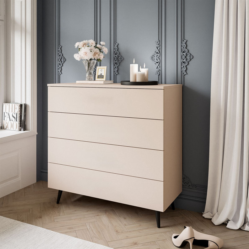 Middleport Aura Chest of Drawers, Cashmere/Black