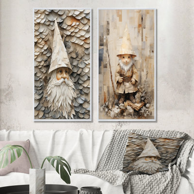 Fantasy Fairy Dwarfs Portrait - Gnome Canvas Art Print Set Of 2
