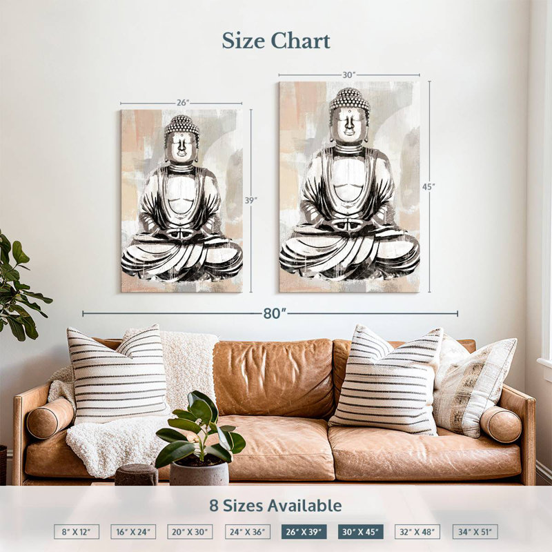 Bouddha Adella argenté, H 39 po x l 26 po