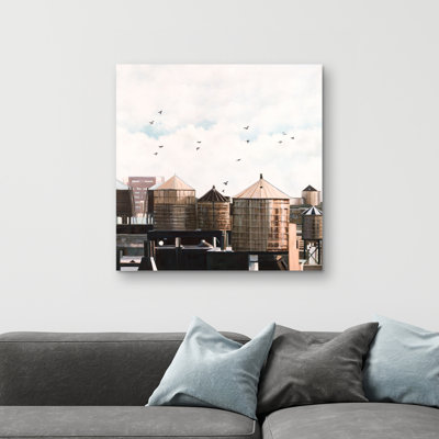 Water towers - 32"x32" art on canvas