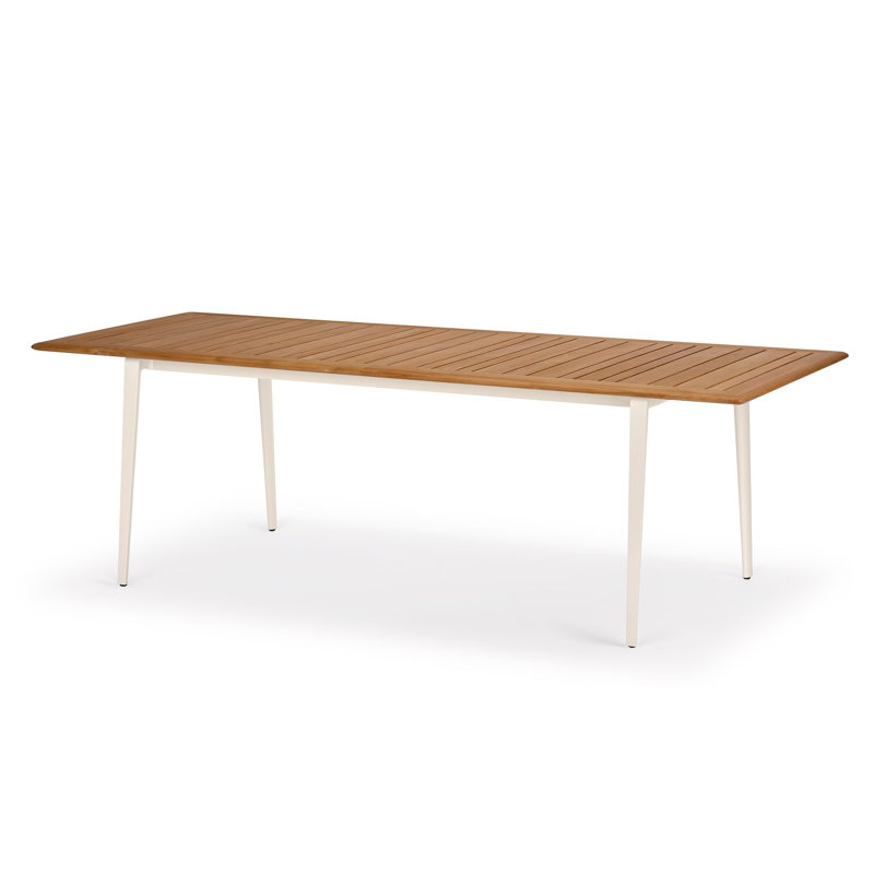 WA Outdoor Teak Dining Table, Brown, 39.25" W x 98.5'' L x 29.25" H, Lipari
