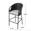 Ensemble de 2 tabourets de bar 31 po en rotin avec coussins imperméables PE