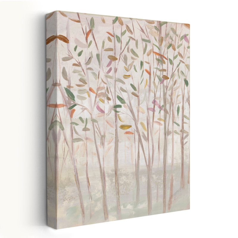 Arbres et feuilles en sourdine dans la forêt, H 24 po x l 16 po