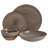 Gibson Elite 16 Piece Dreamweaver Double Bowl Terracotta Reactive Dinnerware Set-72615074