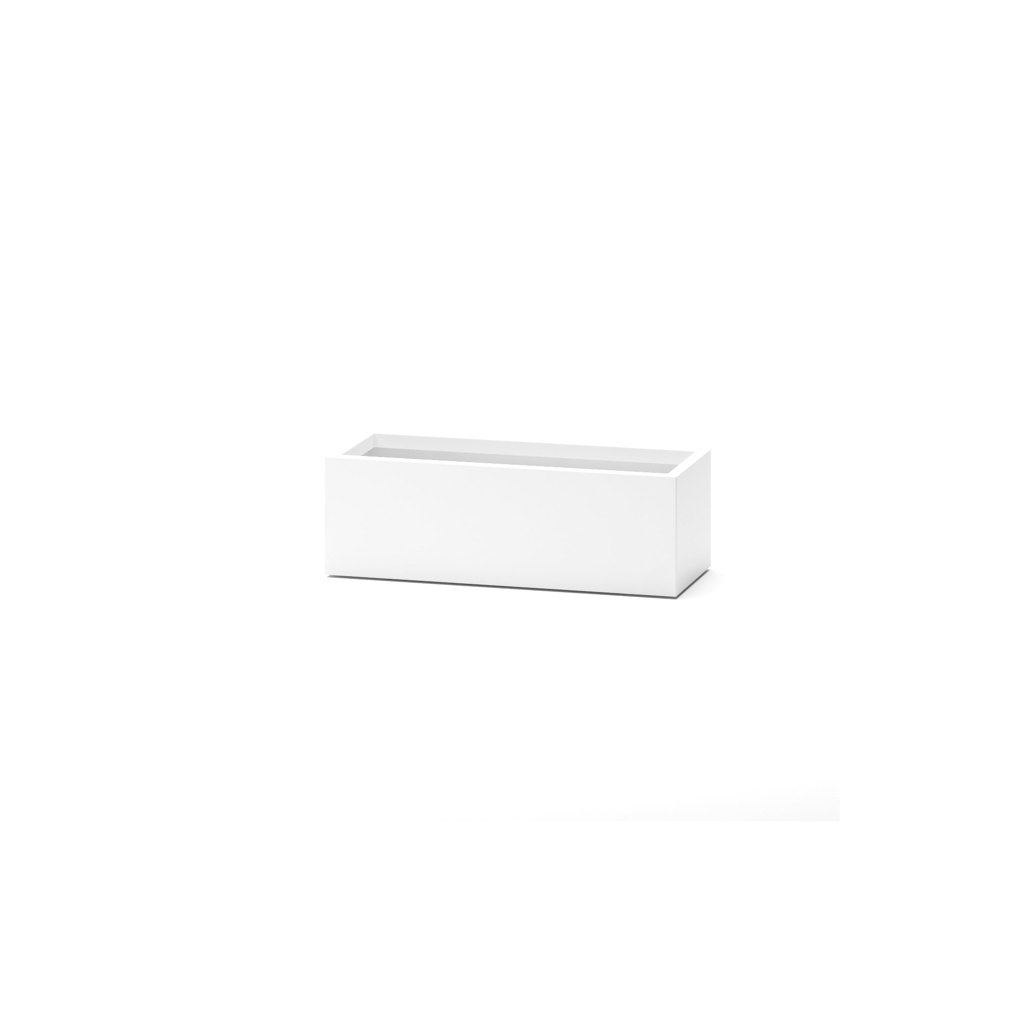 Rosann Handmade Planter Box, White, 12" H x 36" W x 14" D