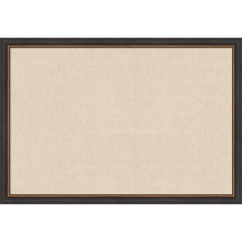  Tableau d'affichage encadré en tissu, lin naturel par Creative Bunch Studio, Taille du tableau 36 x 24