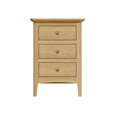 Hudson 42cm W Solid + Manufactured Wood Bedside Table