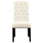De 2 chaises d'appoint beiges - housse en tissu de lin, rembourrage en mousse, pieds de couleur rustique pour la vie et le bureau (2) rembourrés, rembourrés, pour la maison-1062814397