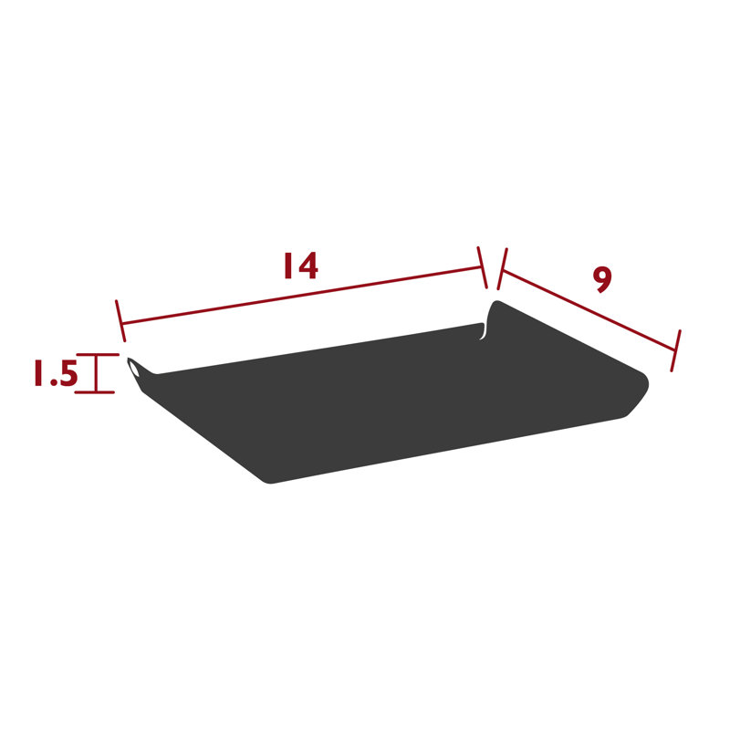 Alto Stainless Steel Decorative Tray, 2" H x 14" W x 9" D, Cactus