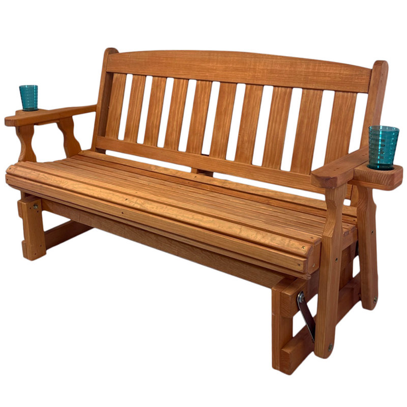 Banc oscillant Amish Casual 800 lb, Teinture cèdre
