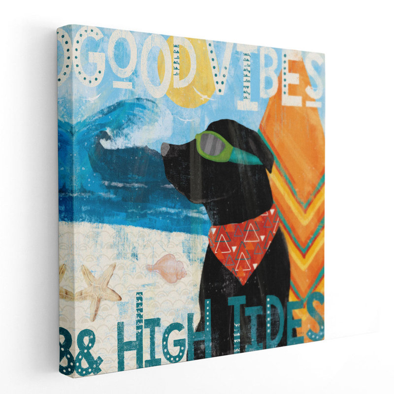 Good Vibes IV - reproduction d'art sur toile, H 12 po x l 12 po