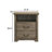 Rustic 22" W Bedside Table Nightstand With 2 Drawers, Open Shelf, Metal Handle Accent, Multi-Color Options-1636297664