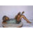 Kid On A Pillow Reading A Book Bronze Statue - Size: 32"L X 13"W X 12"H.