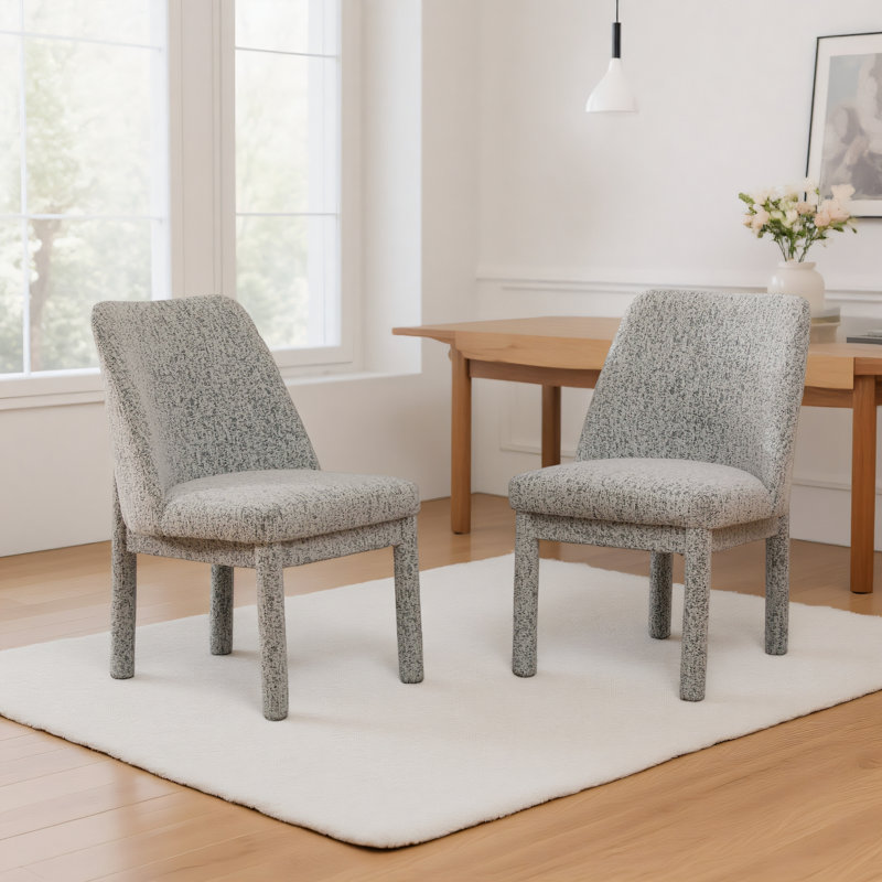 Chaise d'appoint rembourrée 21,45 po, Blanc/Noir