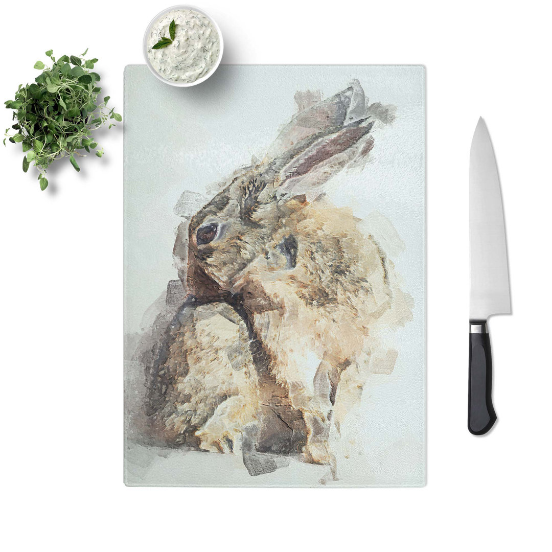 Tempered Glass Rabbit Chopping Board