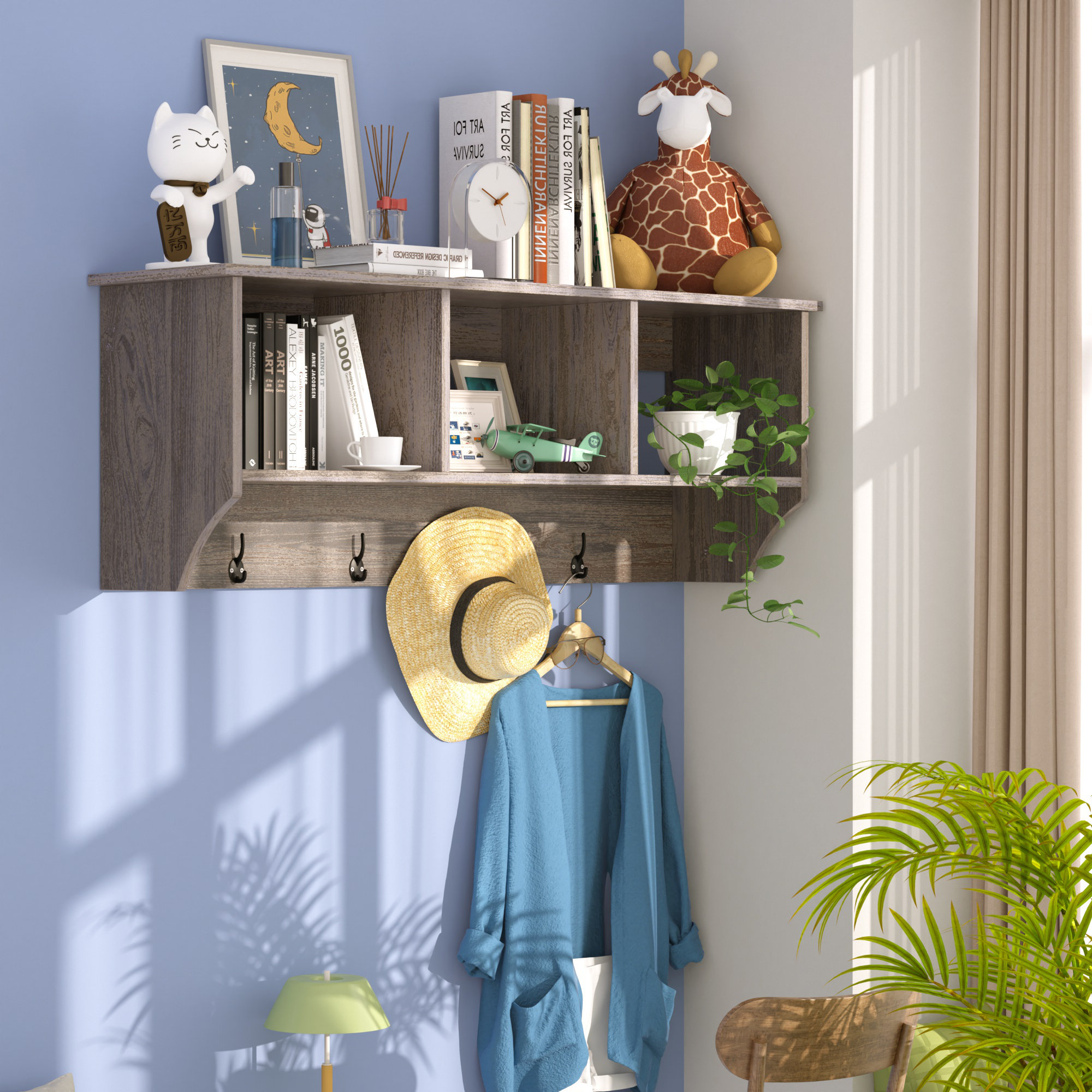 Lark Manor Apasra Coat Racks and Hooks 44.1'' Wide Wayfair Canada