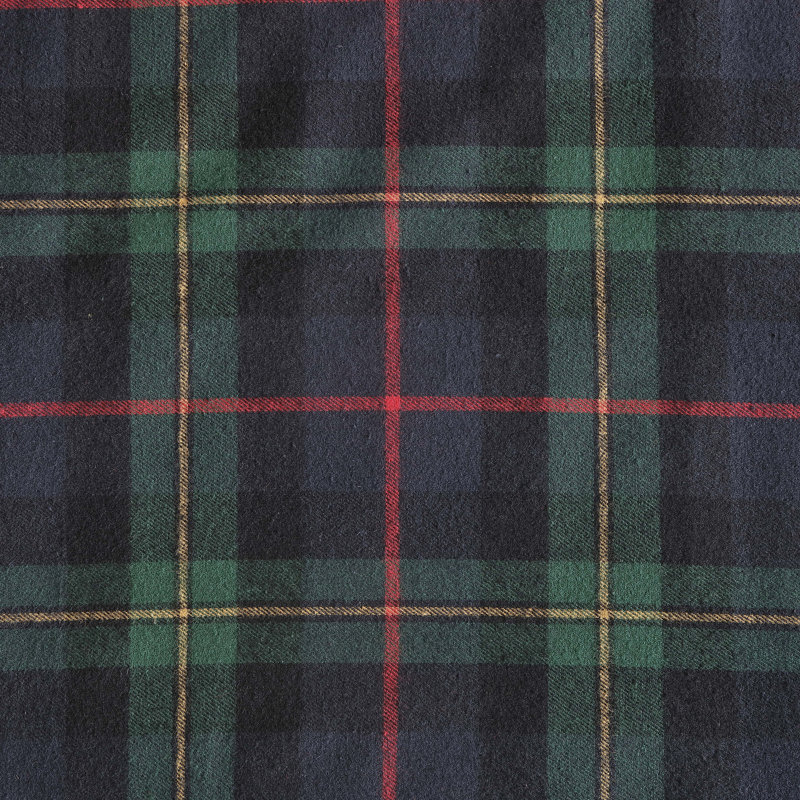 Jeté en flanelle et sherpa imprimé Eddie Bauer, Pin de montagne vert tartan