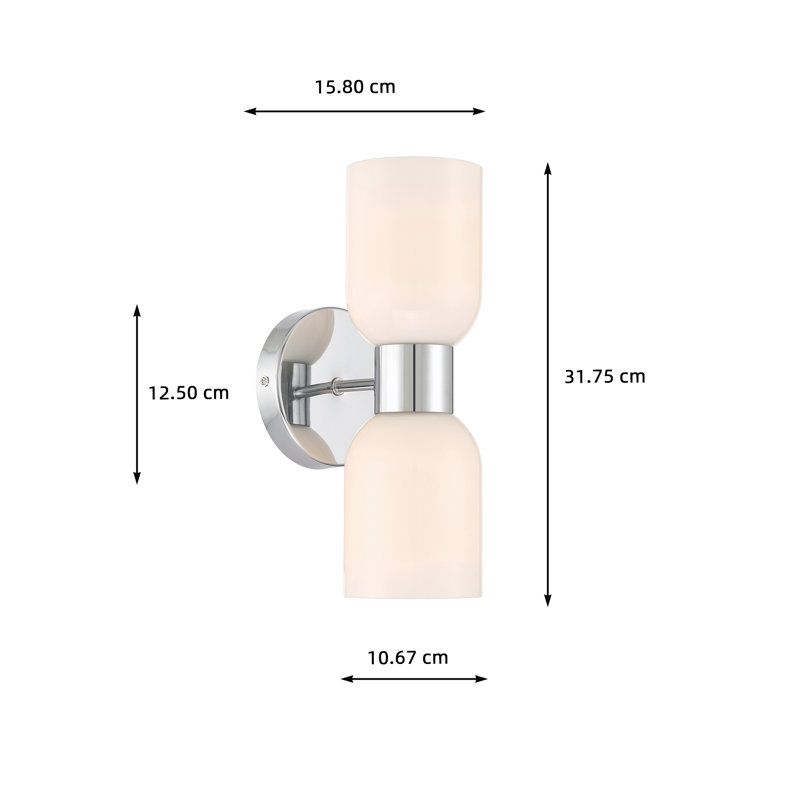 Alaisha 2-Lights Wall Light, Silver