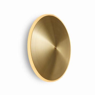 Chrona Modern Round Spun Brass Sconce Light