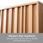 Armoire murale moderne à 2 portes avec lattes Modern, armoire à pharmacie flottante de 0,6 po d'épaisseur avec tablettes réglables, rangement au-dessus de la toilette pour salle de lavage, chêne naturel