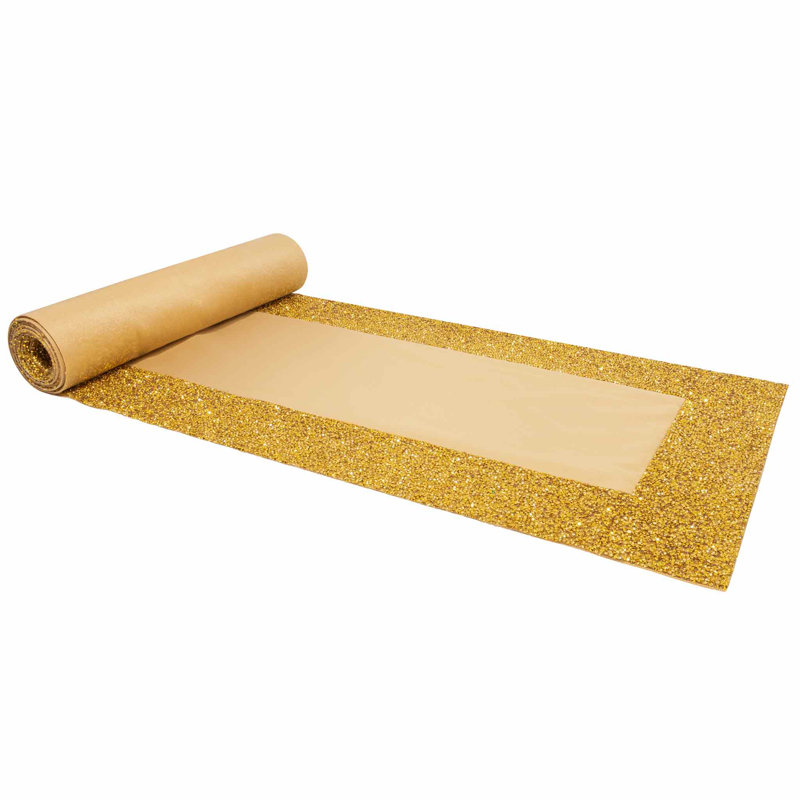 Chemin de table Sparkles Home Décoration décorative 72 po x 13 po, Or