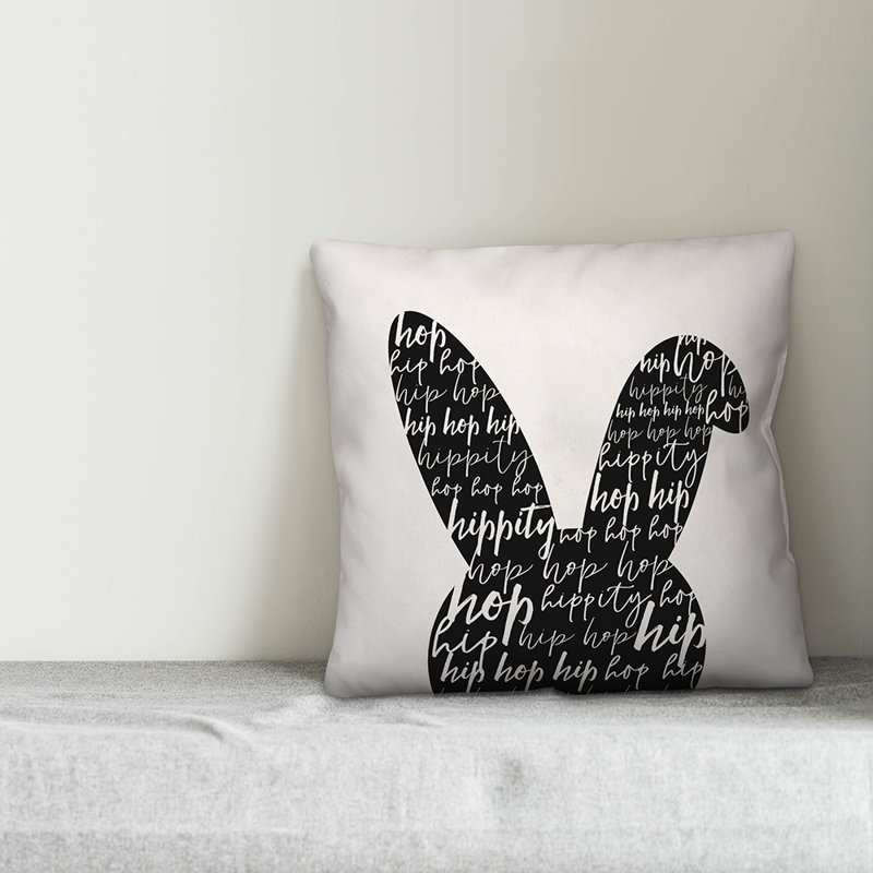 Bunny Throw Pillow, 16" x 16"