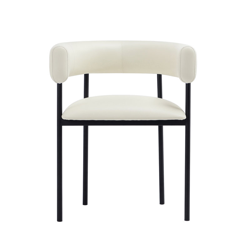 Chaise de salle à manger Onda, Ivoire ivoire