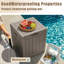 Boîte de rangement verrouillable en résine résistante à l'eau de 22,11 po Emperic Design-128160285