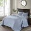 Ensemble de couvre-lit réversible bleu roi - Matelassage élégant - Grande taille pour un drapé magnifique - Garnissage en coton prélavé pour un sommeil confortable - Comprend 2 taies d'oreiller - Linge de lit lavable à la machine