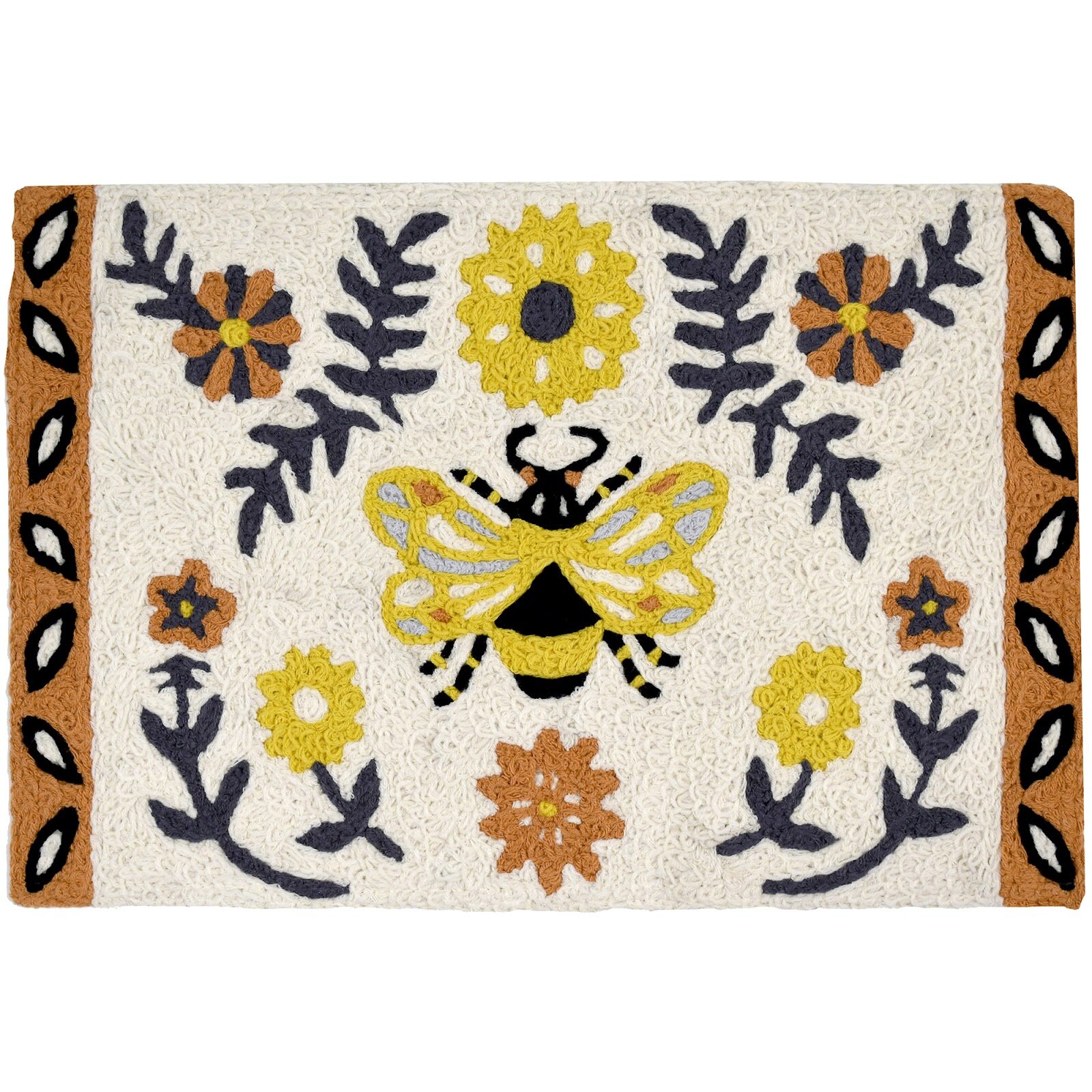  Kitchen Mat 2 Pieces, Sweet Like Honey Farm Bee Honey Pot Kitchen  Rugs and Mats Non Slip Runner Rug Washable Floor Mats for Kitchen Home 20  x 24 + 20 x
