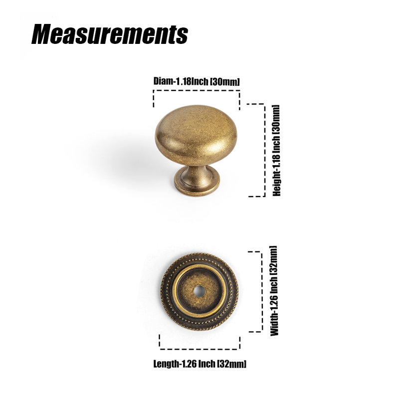 1.18 "  Knob With Spacer