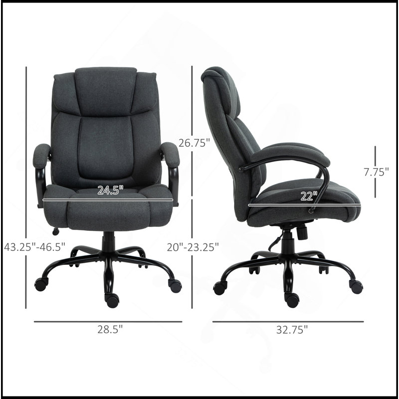 Chaise de bureau confortable et réglable pour tous, améliorant l'efficacité du travail, Gris anthracite