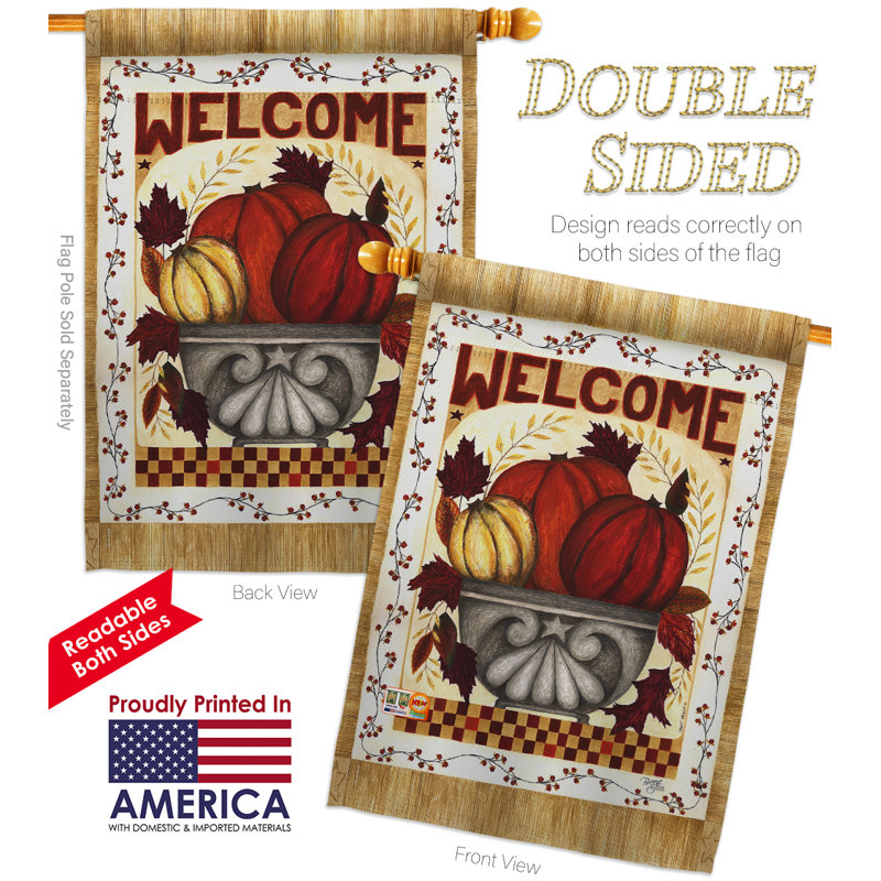 Ensemble de drapeaux en polyester 40 x 28 po Welcome