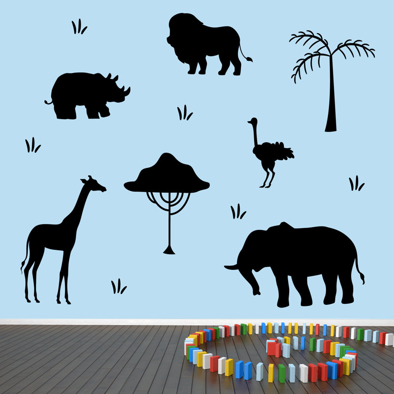 Adhésif décoratif safari africain, Noir