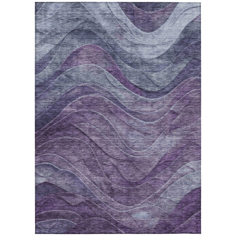 Elion Purple Washable Indoor-Outdoor Rug - , 2'6" x 3'10"