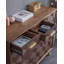 Mortise and Tenon Solid Wood Shoe Cabinet with Brass Handles