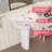 Modern U-Shape White Pedestal Bathroom Sink With Overflow