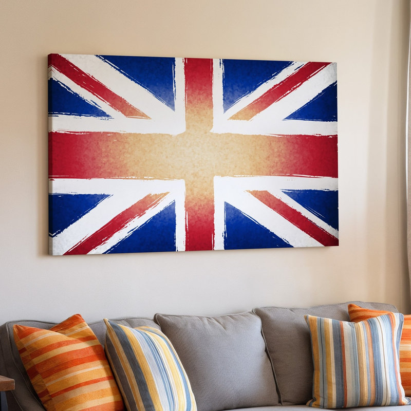 Reproduction d'art sur toile, "Union Jack", H 9 po x l 12 po