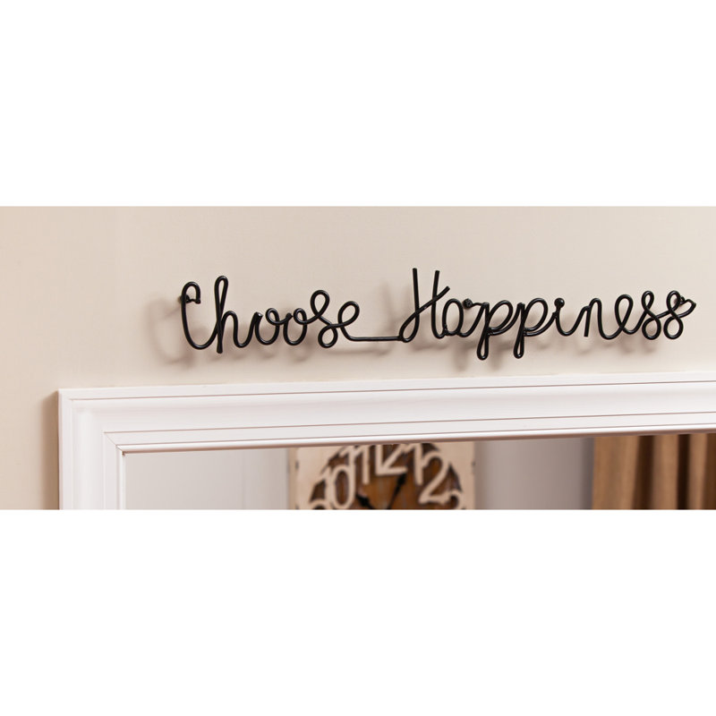 Décoration murale 3D cursive Choose Happiness