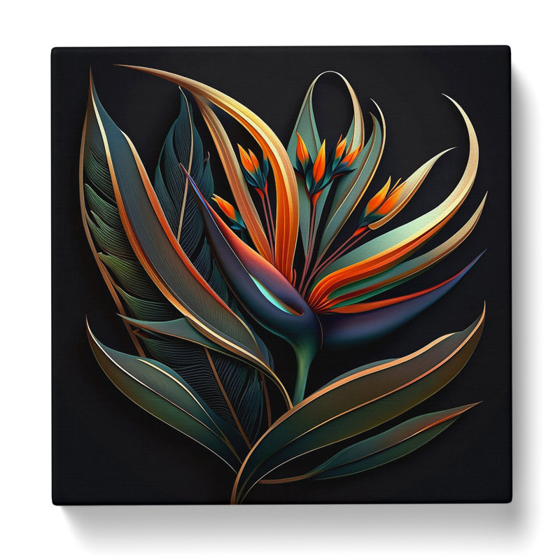 Bird Of Paradise Flower Art - No Frame Print, 50cm H x 50cm W x 3cm D