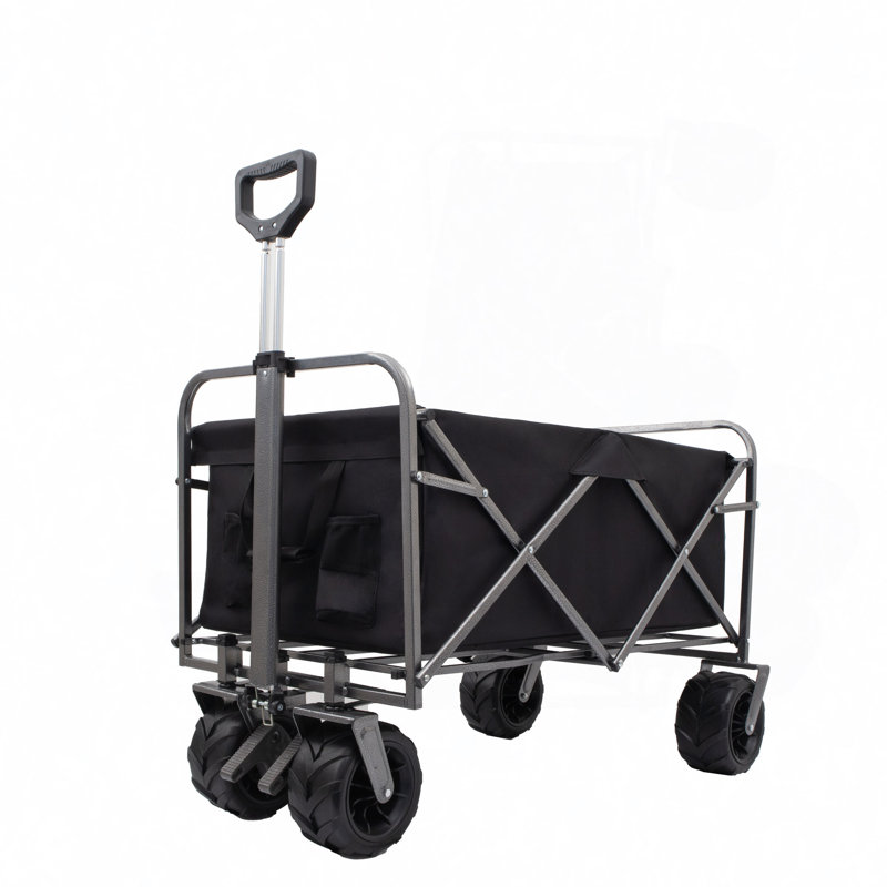 Chariot de plage portatif pour enfants, Noir
