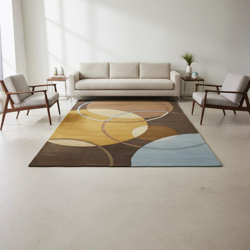 Tapis en laine à motif touffeté à la main Phair, Rectangle 7 pi 9 po x 10 pi 6 po
