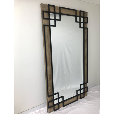 Wood Flat Wall Mirror
